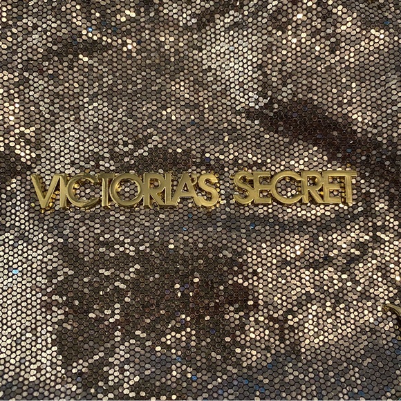 Victoria Secret Gold Glitter Sparkly Tote - Picture 7 of 16